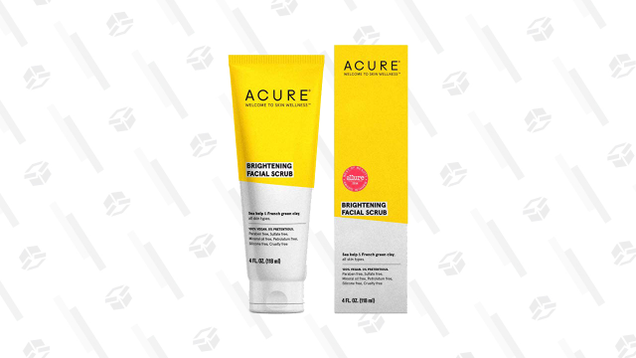 Acure Brilliantly Brightening Facial Scrub is a great scrub to use at night before bed, since it doesn’t have an SPF.